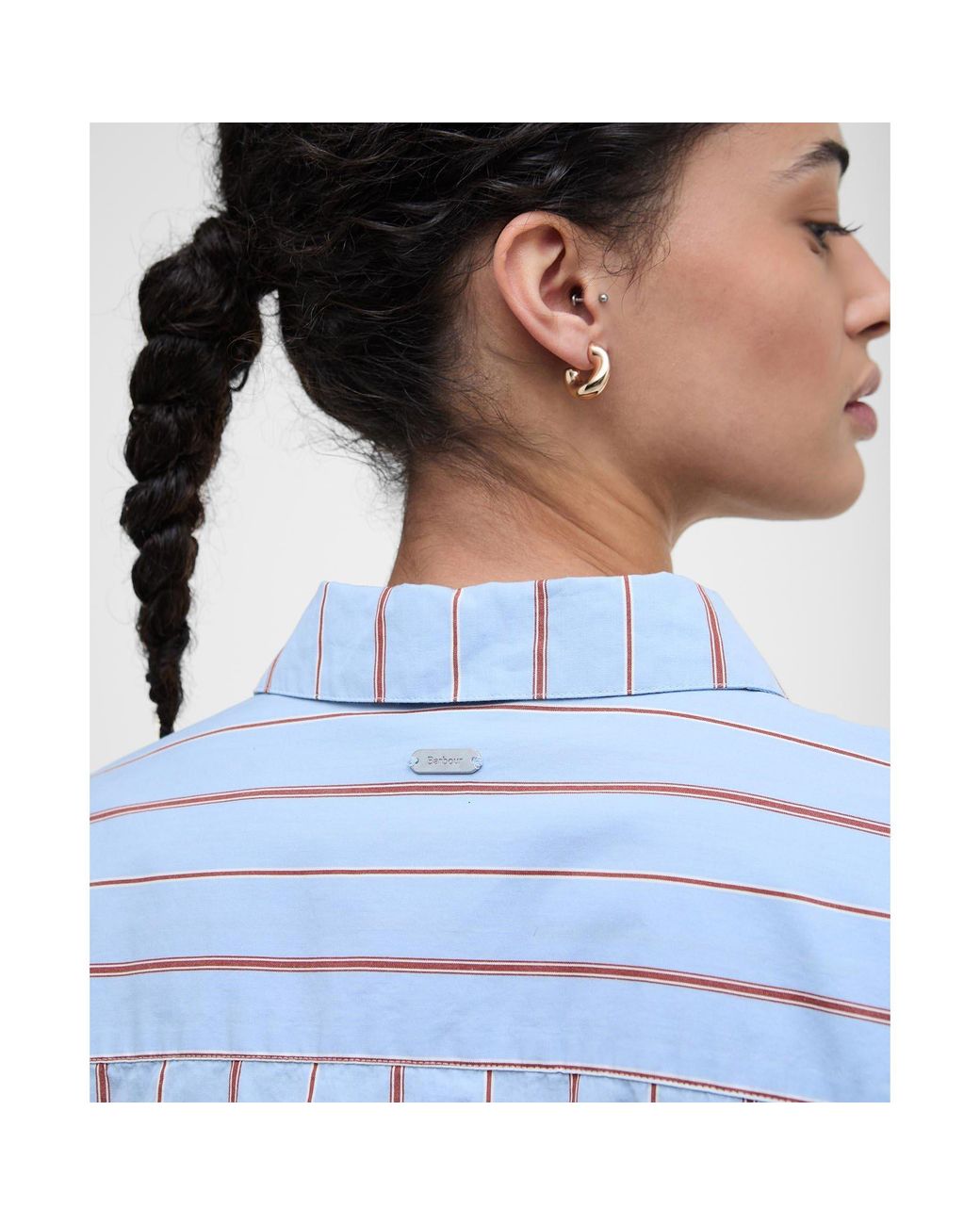 Barbour Blue Saffron Striped Relaxed Shirt