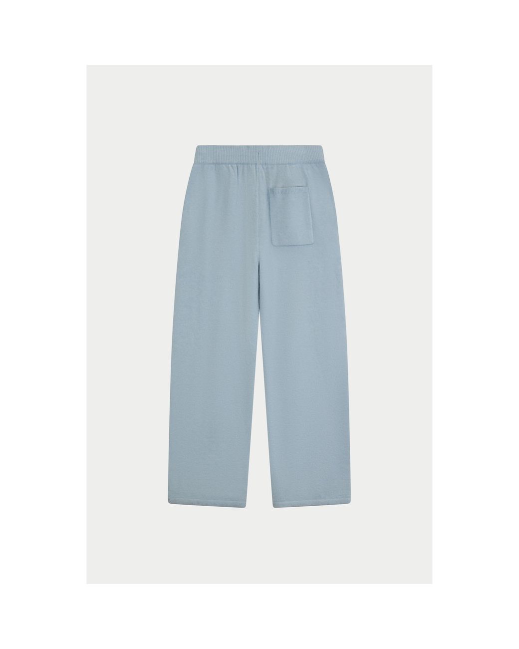 The Couture Club Blue Fluffy Wool Chunky Knit Trousers