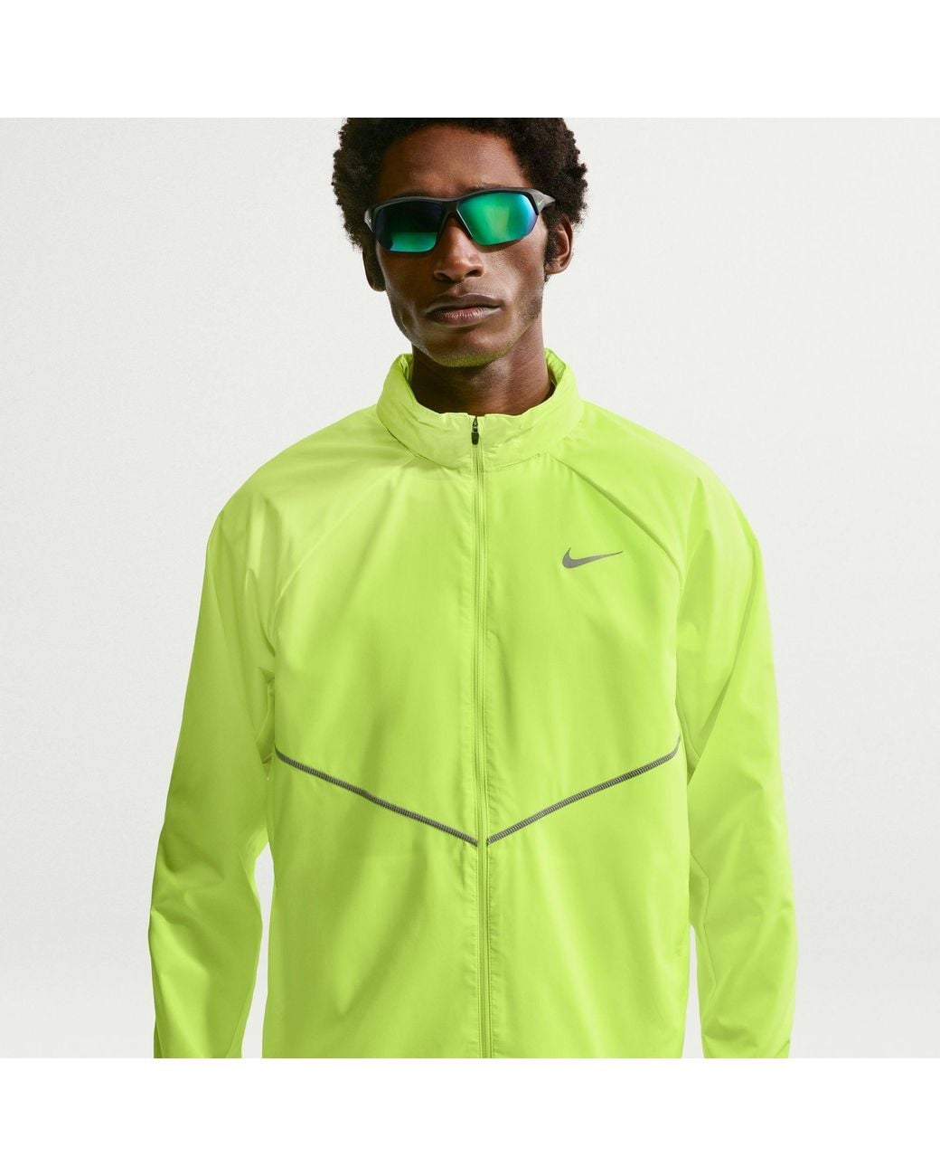 Nike Green Miler Repel Running Jacket for men