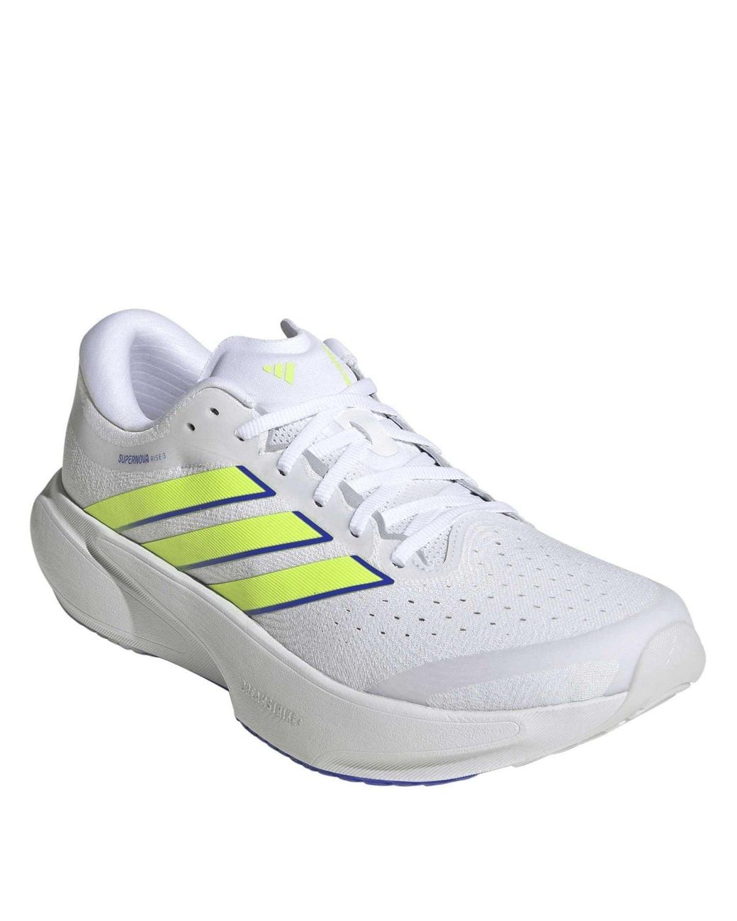 Adidas White Supernova Rise 3 Road Running Shoes for men