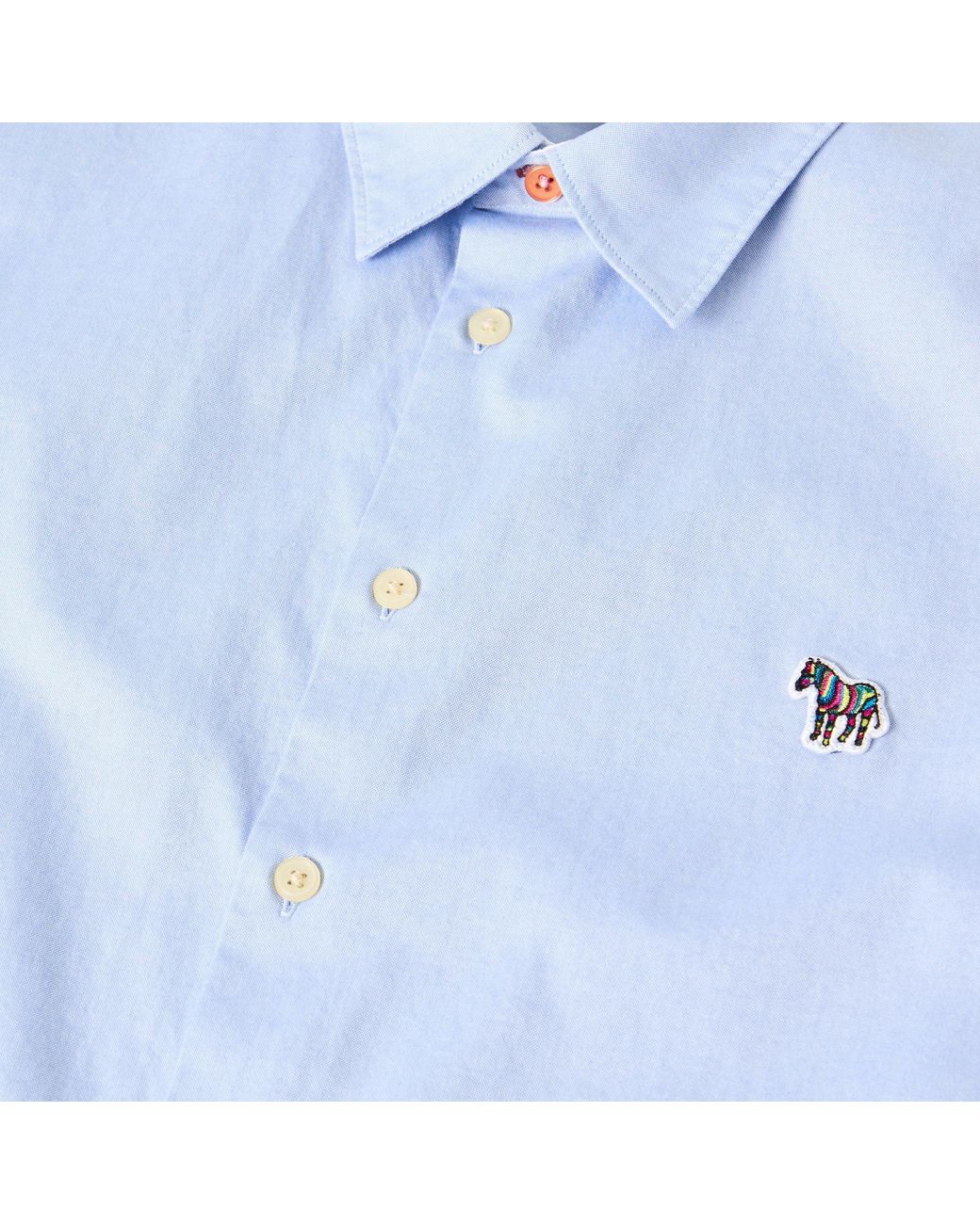 Paul Smith Blue Short-Sleeve Plain Shirt for men