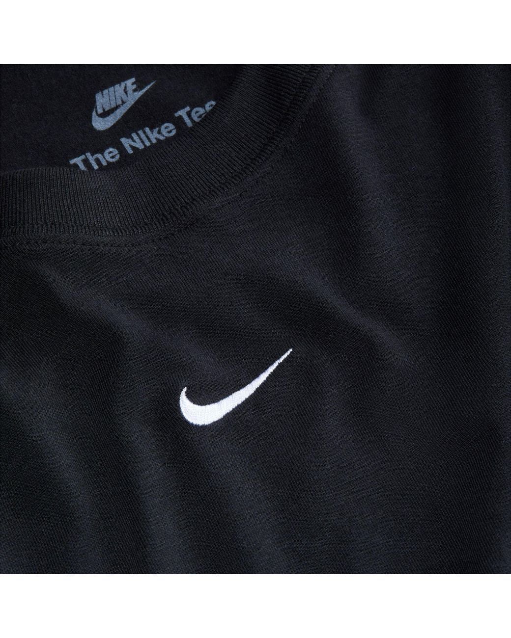 Nike Black Sportswear Club Chill Knit Mod Crop T-Shirt