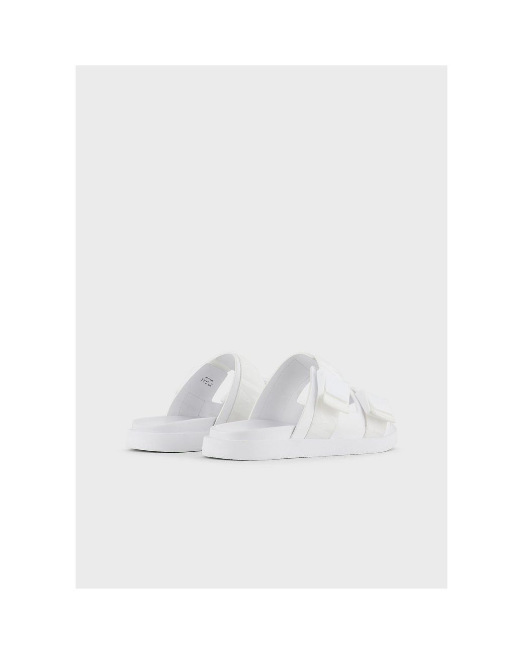 Emporio Armani White Flat Sandals for men
