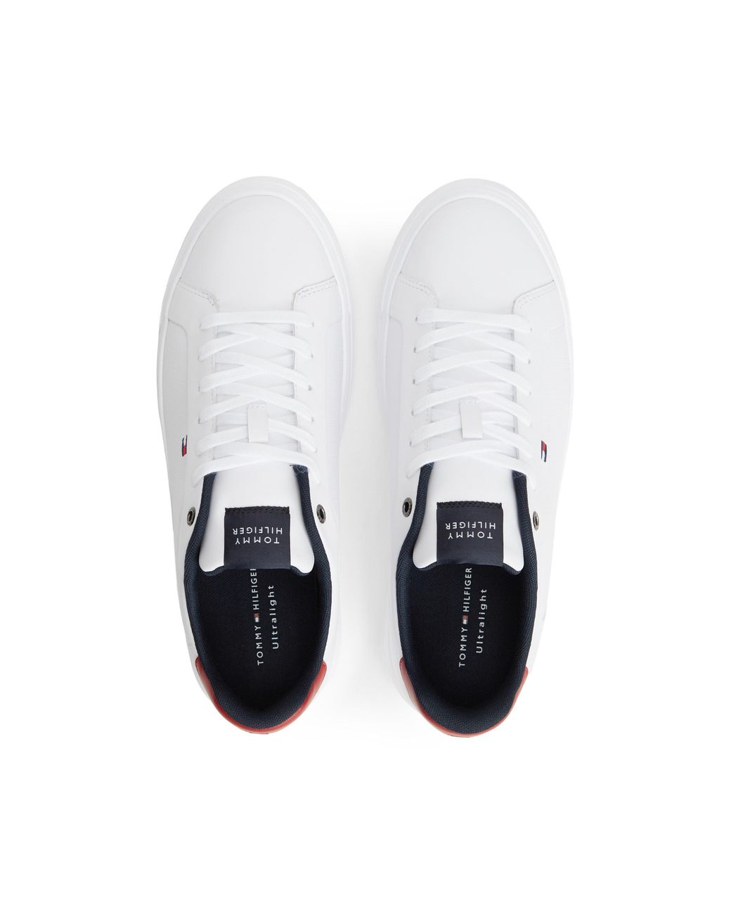 Tommy Hilfiger White Leather Low-Top Trainers for men