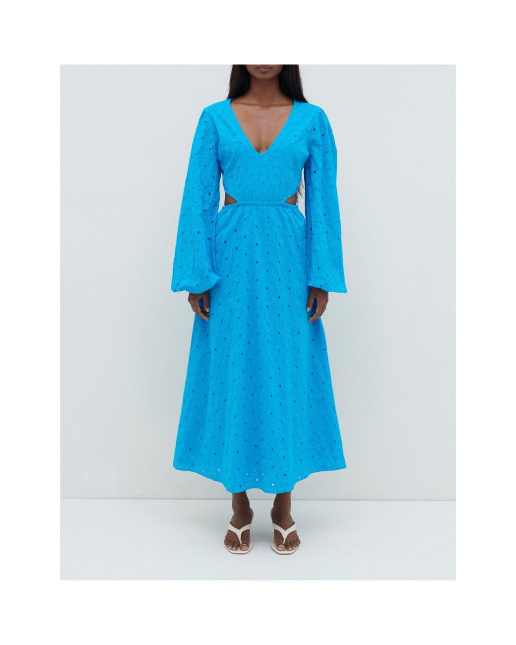 Pretty Lavish Blue Midaxi Cut Out Dress