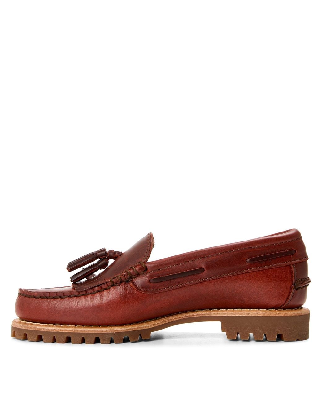 Timberland Red 3-Eye Lug Handsewn Leather Boat Shoes