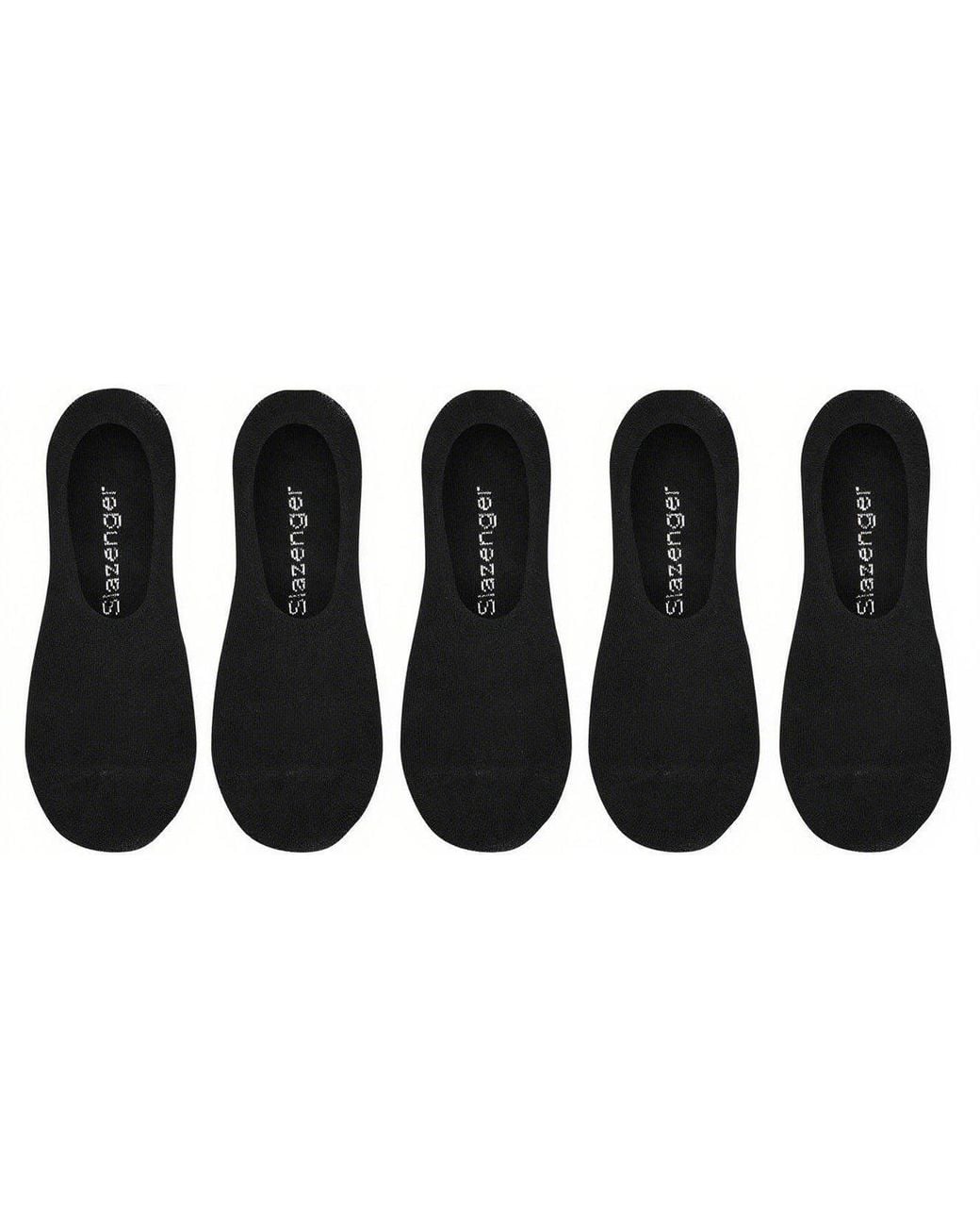 Slazenger 1881 Black 5 Pack Invisible Socks for men