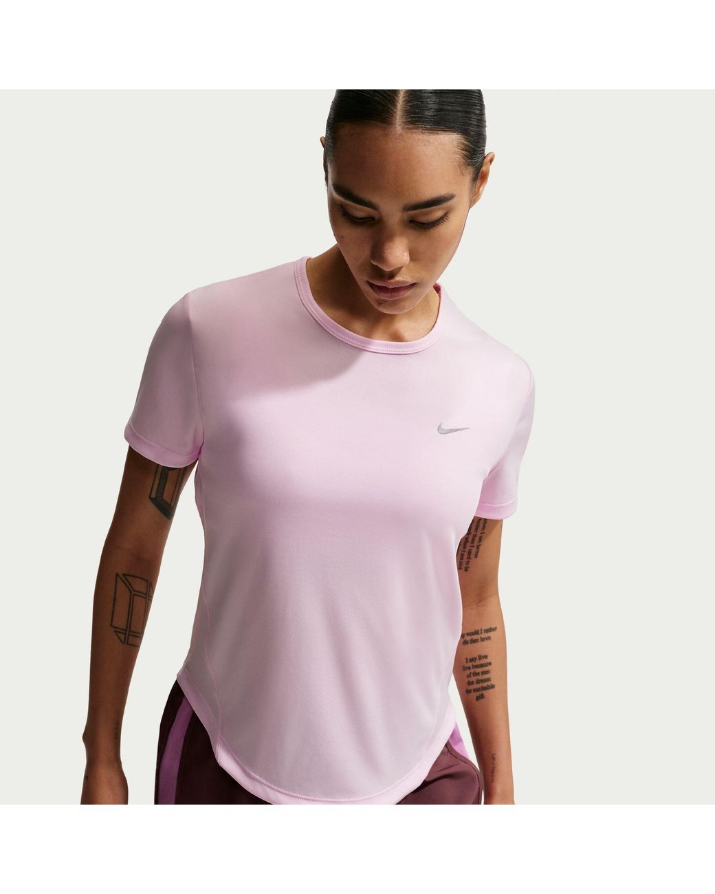 Nike Purple Tempo Dri-Fit Short-Sleeve Running Top