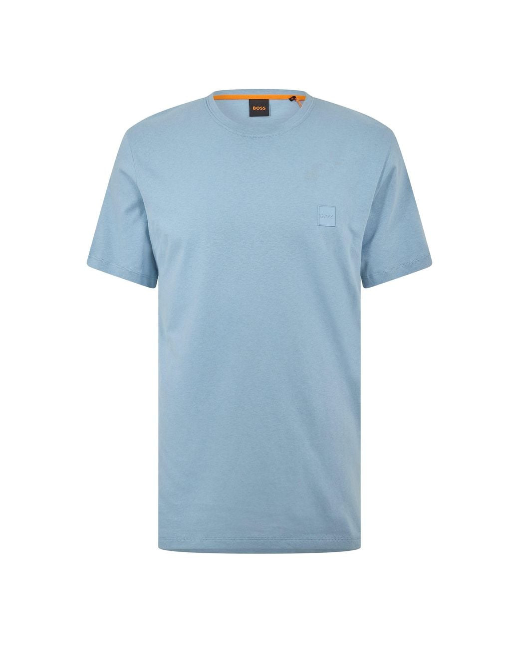 Boss Blue Tales T-Shirt With Logo Patch Premium Cotton for men