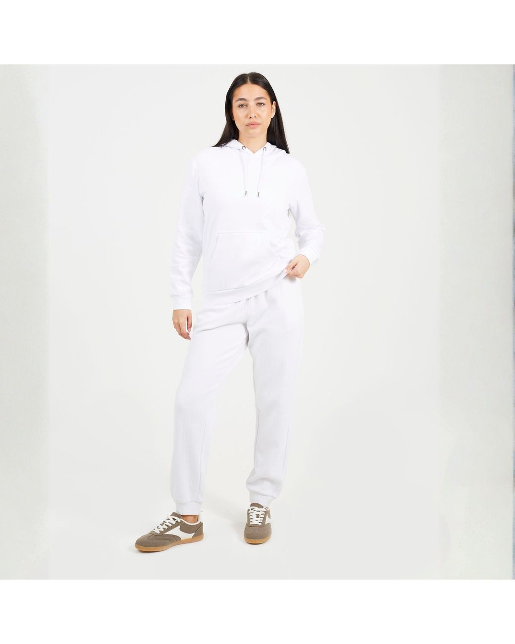 Brave Soul White Classic Style Joggers