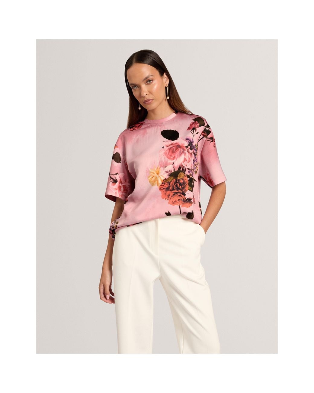 Ted Baker Pink Ted Satin T-Shirt Ld71