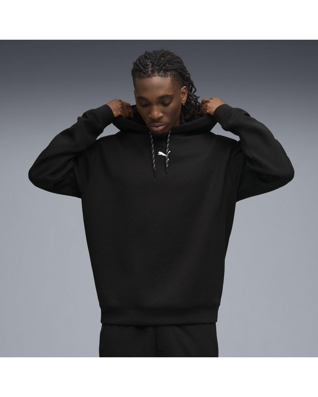 PUMA Black Cloudspun Performance Hoodie for men