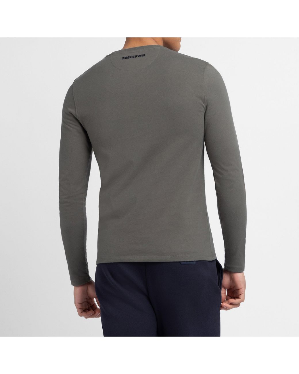Eden Park Gray Long-Sleeved T-Shirt for men
