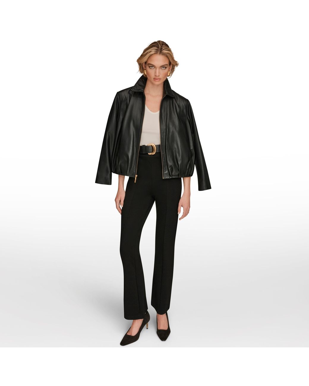 Donna Karan Black Leather Jacket