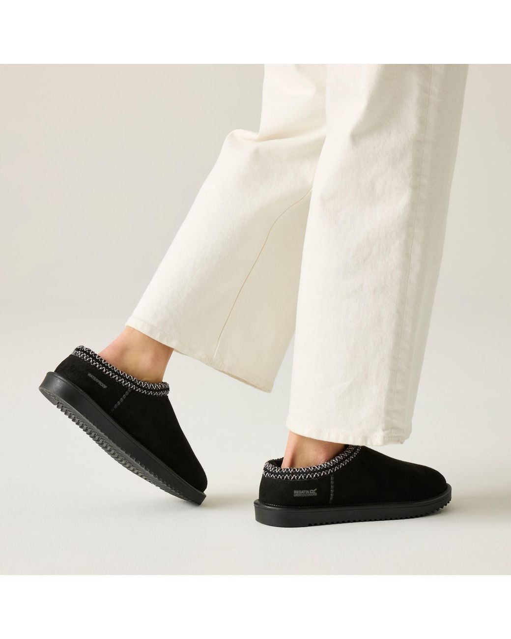 Regatta Black Risley Mule Waterproof Lifestyle Shoes