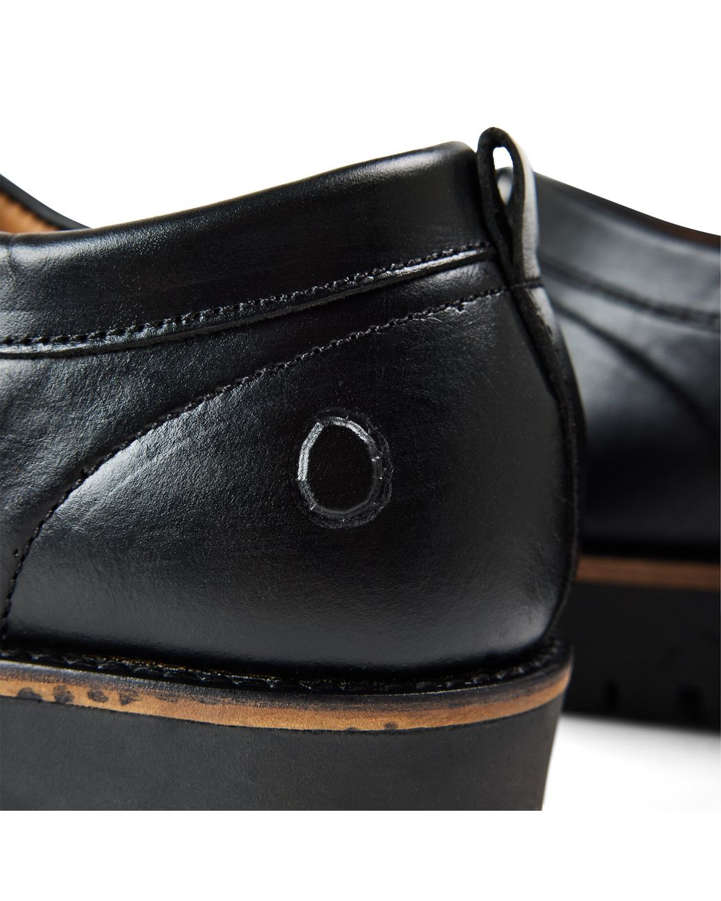 Oliver Sweeney Black Lastres Leather Moc-Toe Shoes for men