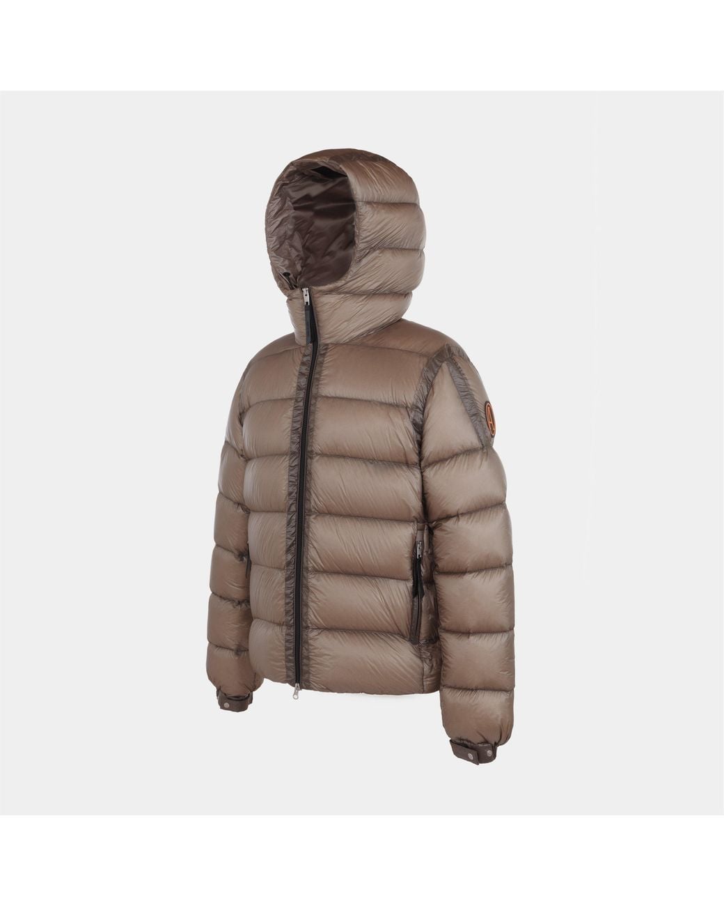 ARCTIC ARMY Brown Polar Lw Puff Hooded Long Sleeve Short Puffer Jacket for men