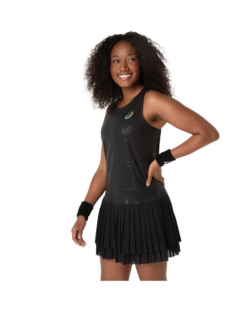 Asics Black Match Night Energy Tennis Dress
