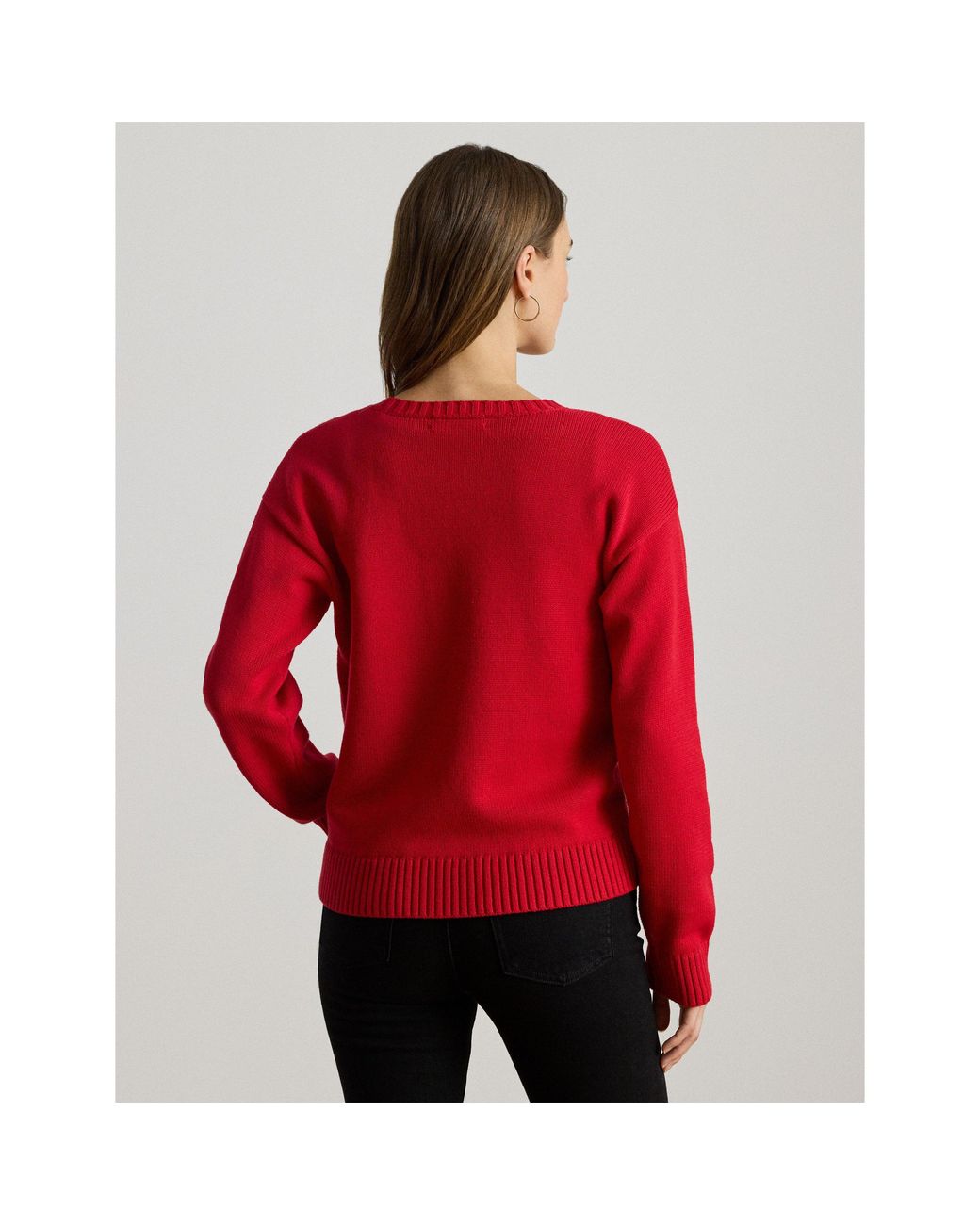 Ralph Lauren Red Crew Neck Jumper