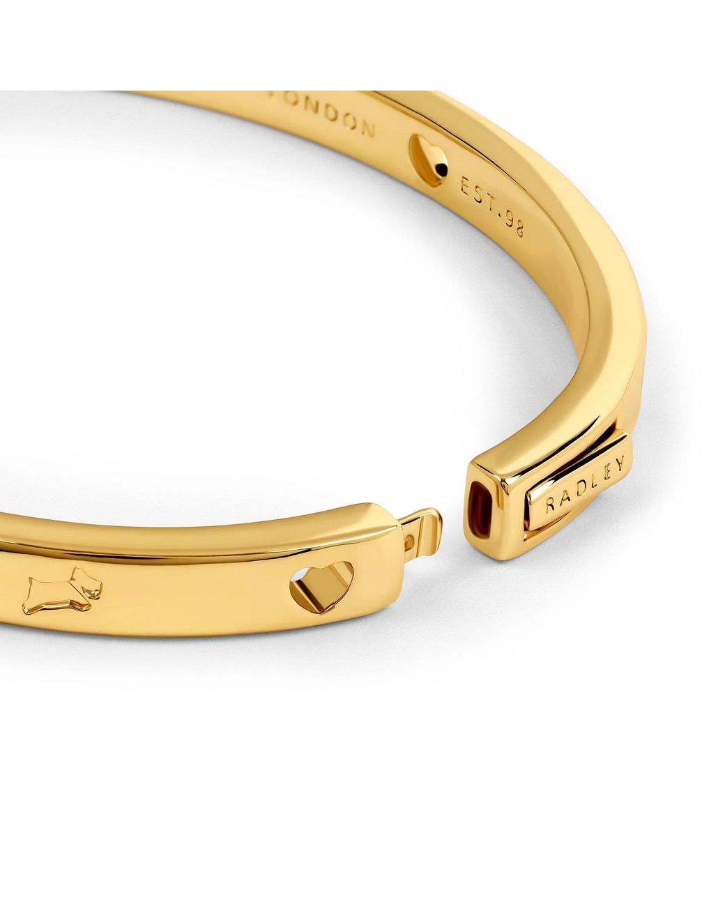 Radley Metallic 18Ct G Plated Heart & Dog Bangle
