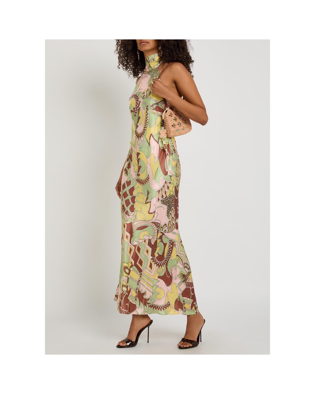 Rixo Metallic Maura Maxi Dress
