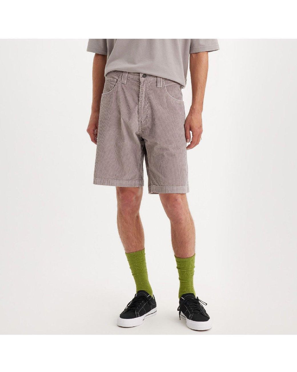 Levi's Gray Levi's Regular Fit Denim Skating Shorts for men