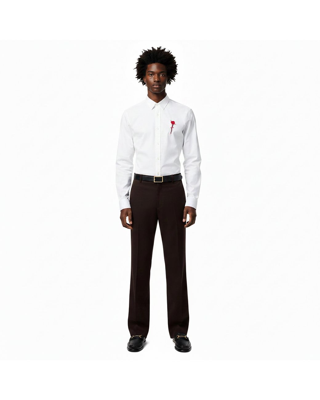 HUGO White Long Sleeve Plain Shirt for men