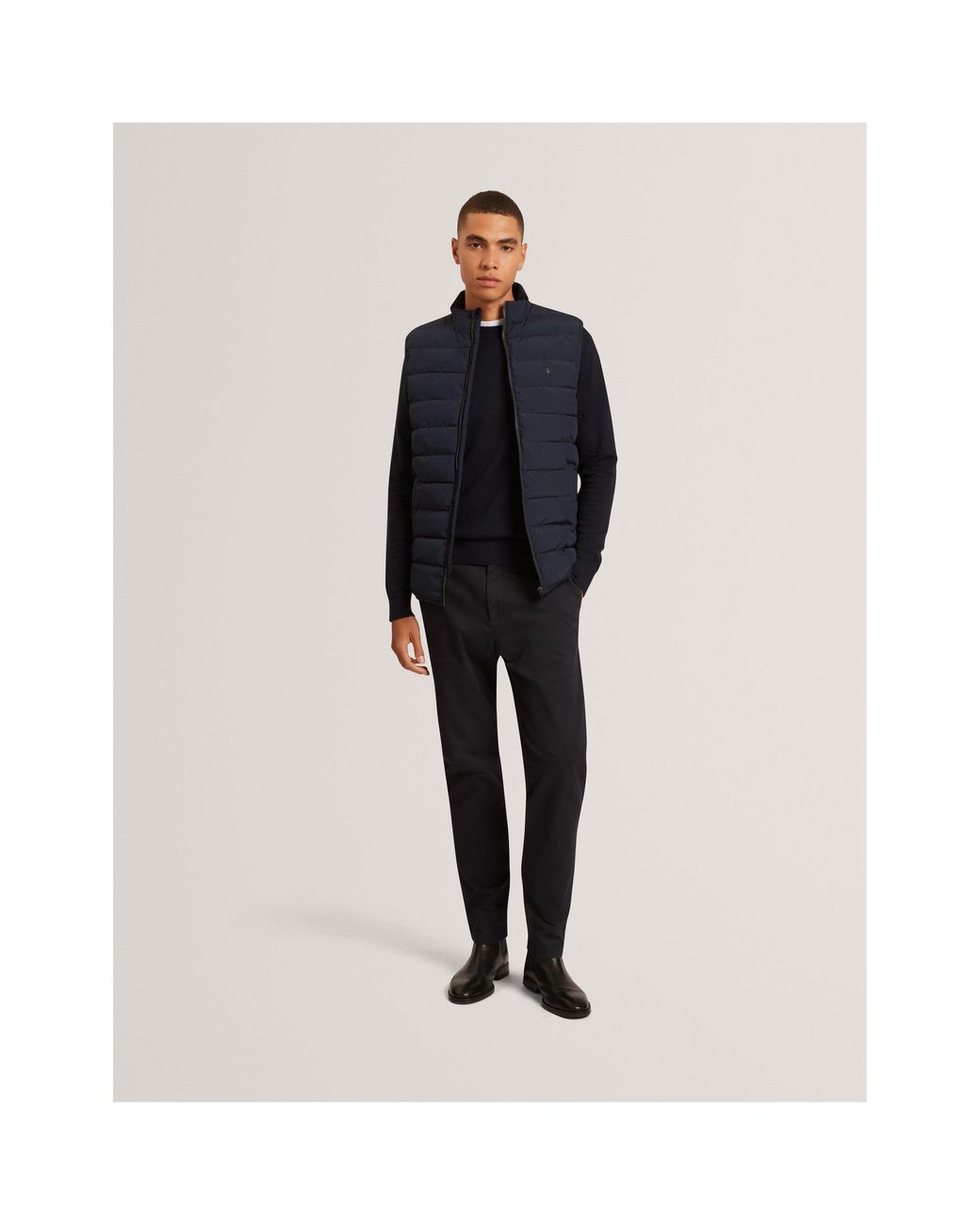 Ted Baker Blue Lightweight Quilted Gilet for men
