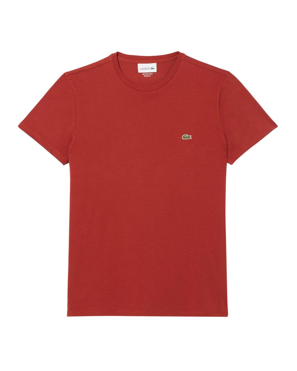 Lacoste Red Cotton Pima T-Shirt for men