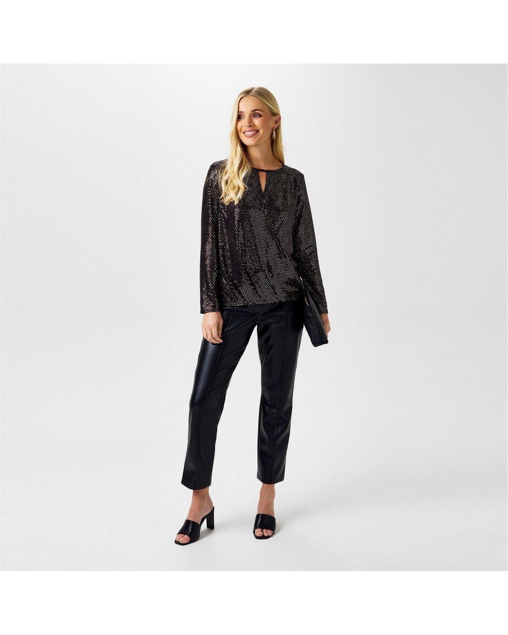 Biba Black Sparkle Top