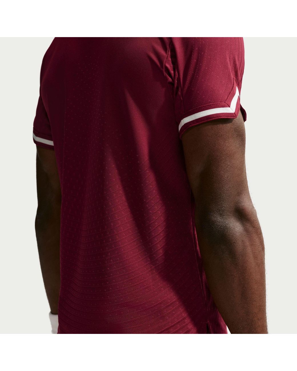 Nike Red Court Slam Aero-Fit Tennis Polo for men