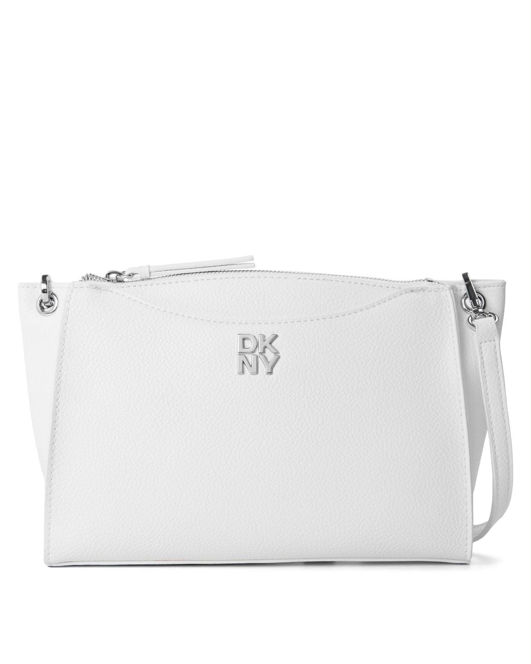 DKNY White Gallen Crossbody Bag