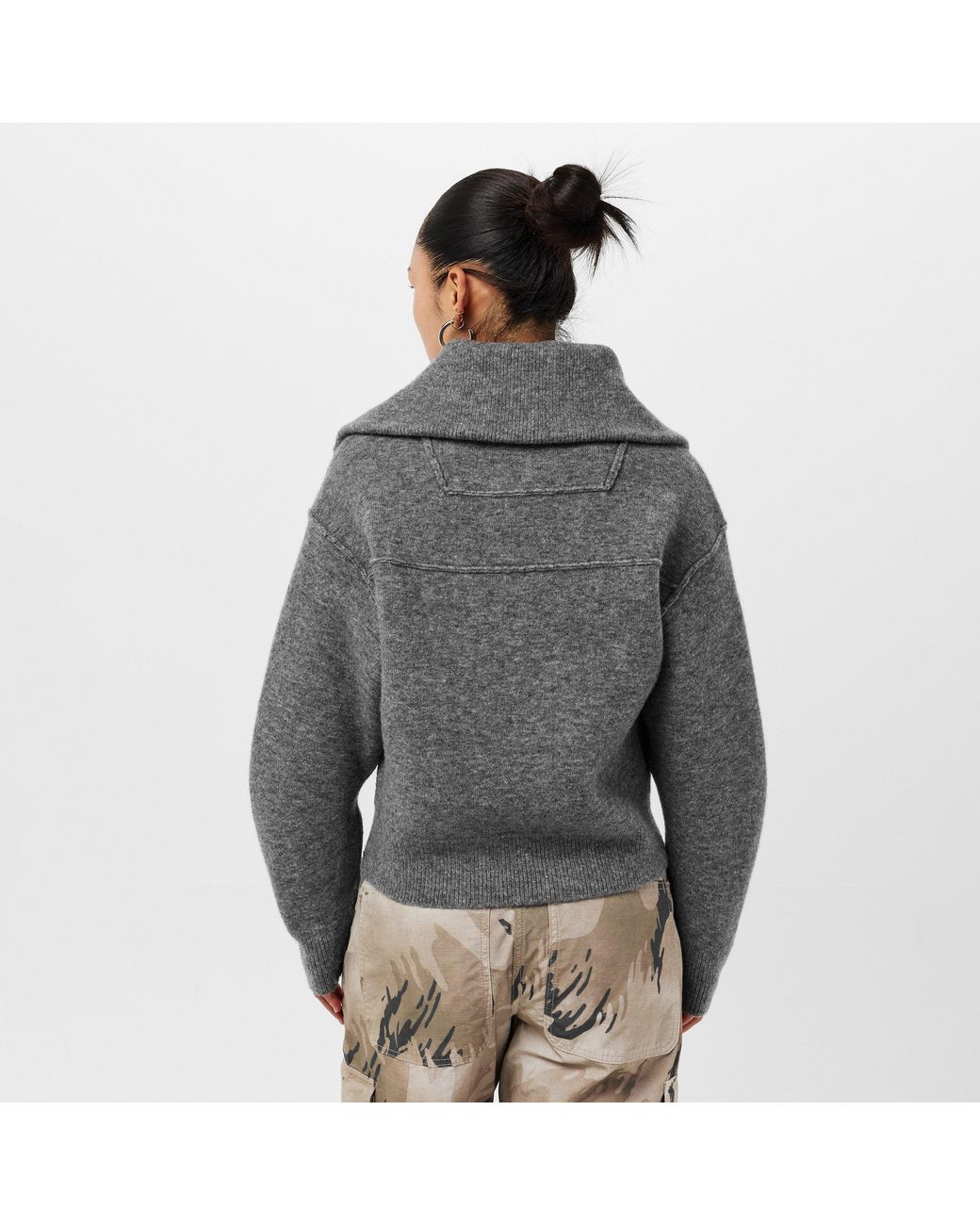 Represent Gray Polar Crew Neck Jumper