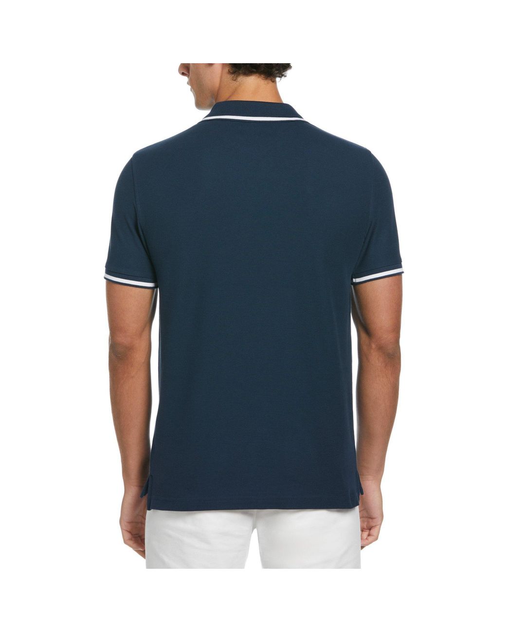 Original Penguin Blue Con Tip Polo for men