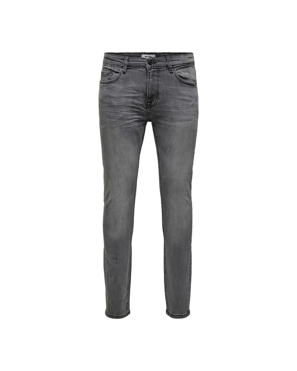 Only & Sons Gray Skinny Jeans for men