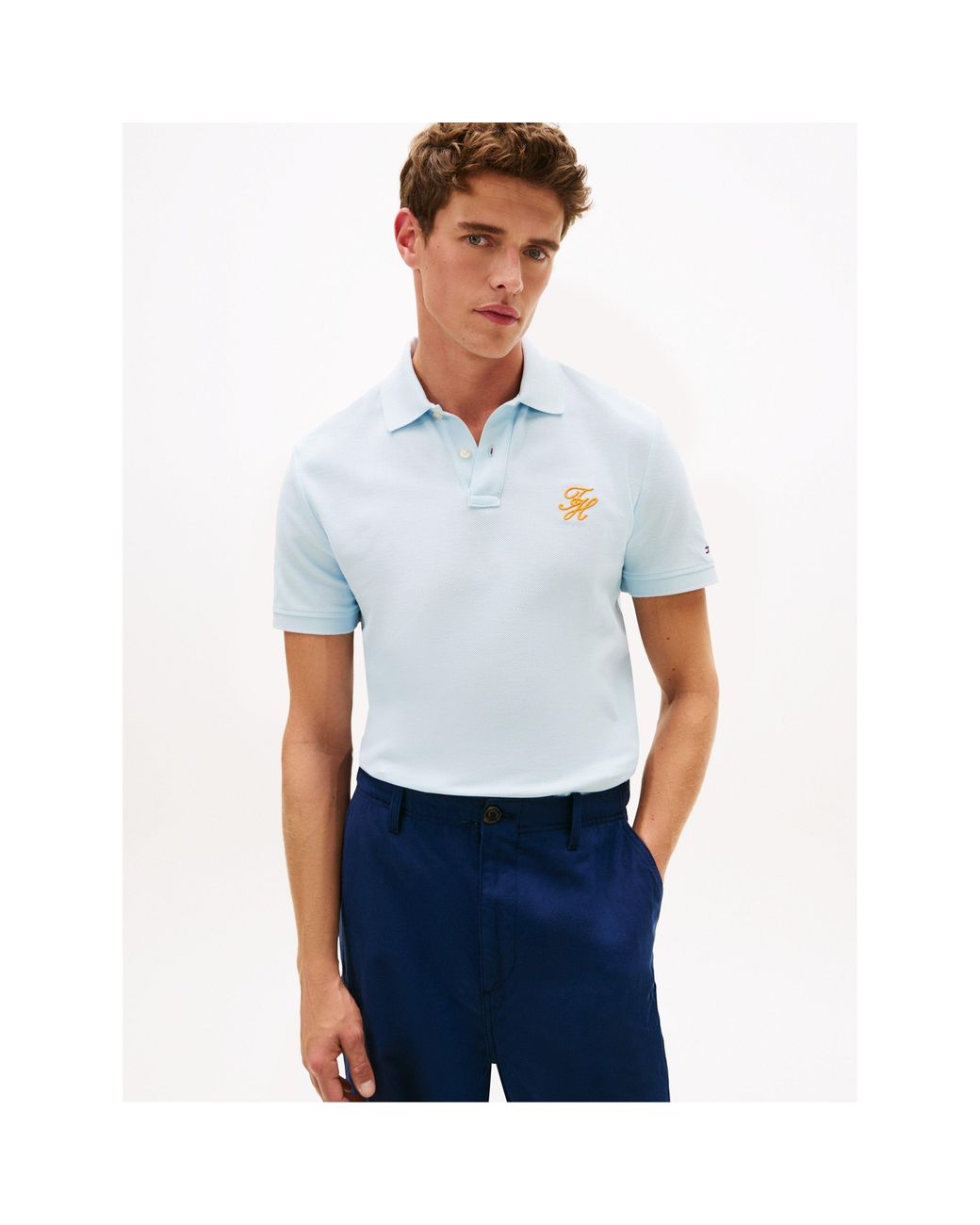 Tommy Hilfiger Blue Short Sleeve Polo Shirt for men