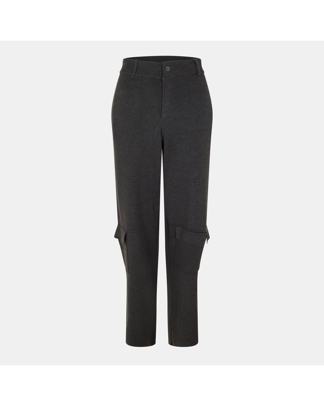 AYA MUSE Gray Knitted Cargo Trousers