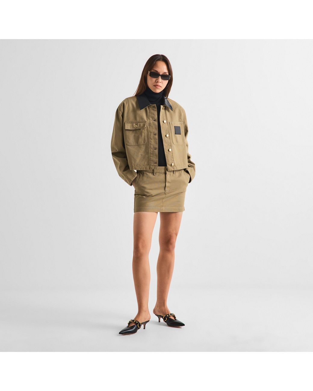 Balenciaga Green Heavyweight Cotton Coach Jacket