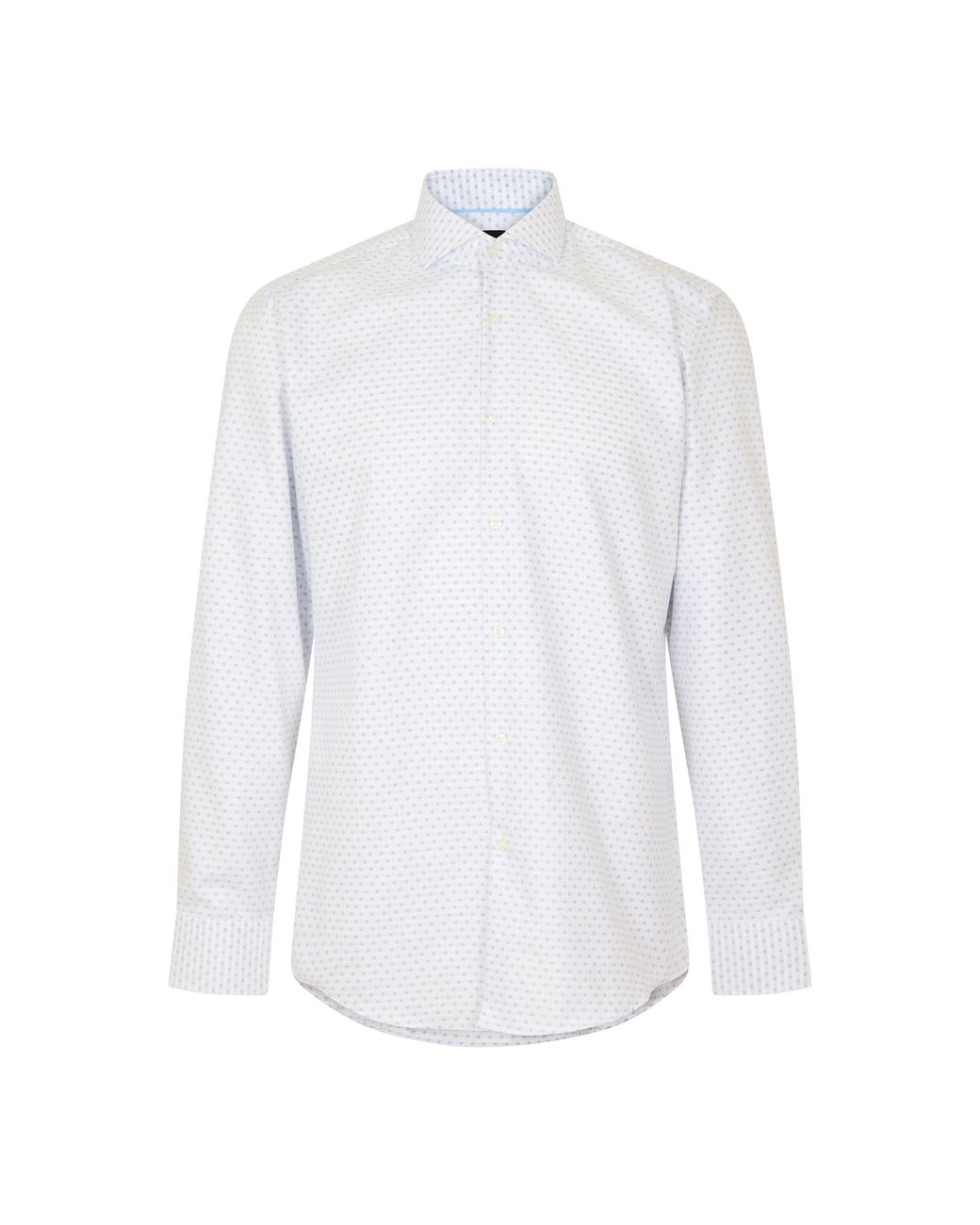 Boss White H Hank Long Sleeve Oxford Shirt for men