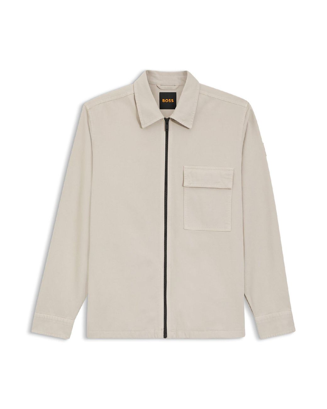 Boss Natural Lorum Cotton Full-Zip Jacket for men