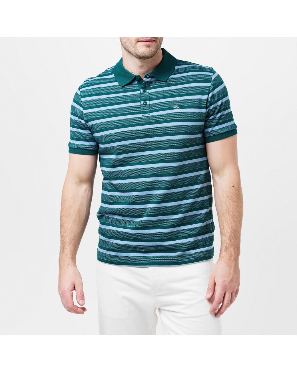 Original Penguin Blue Bbl Stp Regular Fit Polo Shirt for men
