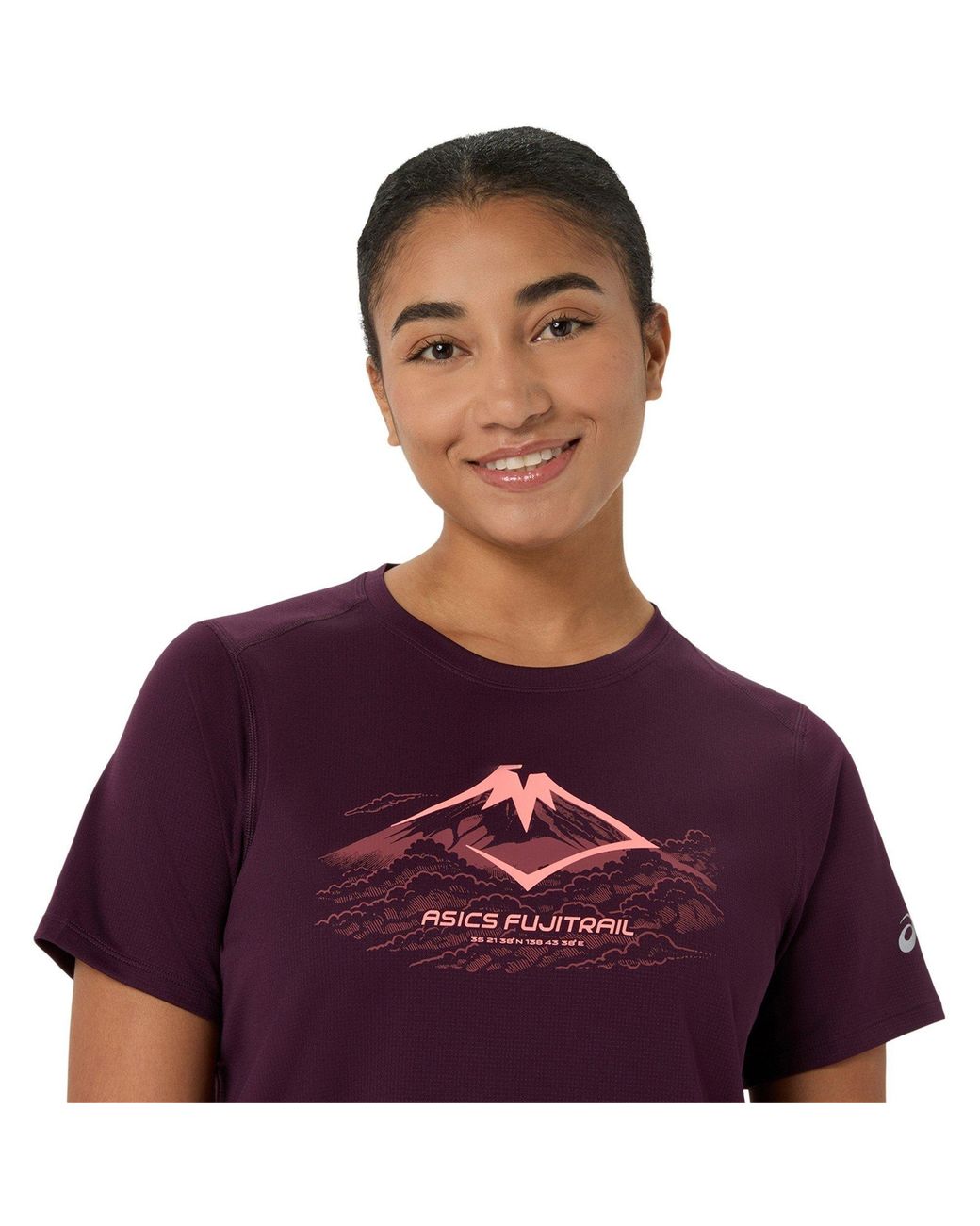Asics Purple Fuji Logo Short Sleeve Running T-Shirt