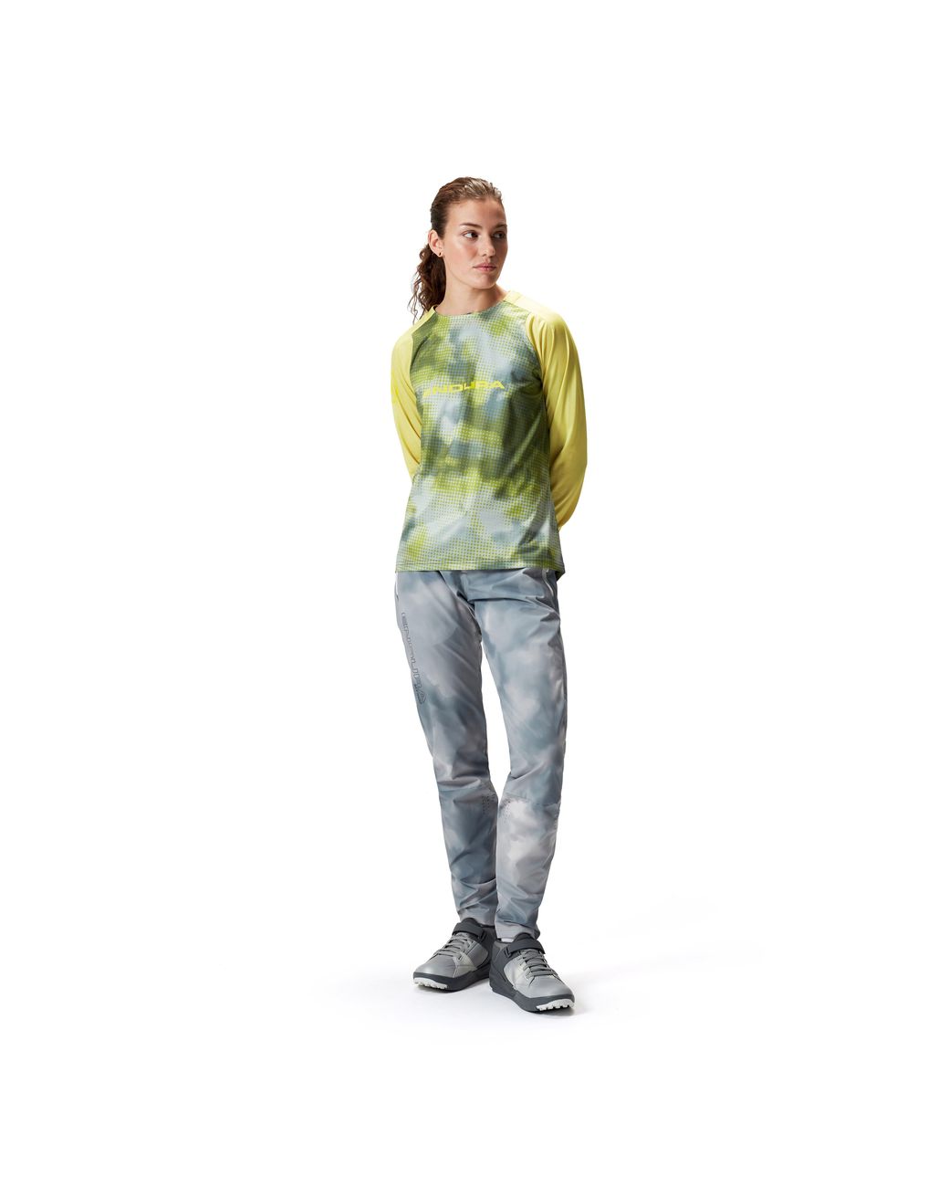 Endura Green Ltd Pixel Cloud Long Sleeve Tee Ladies