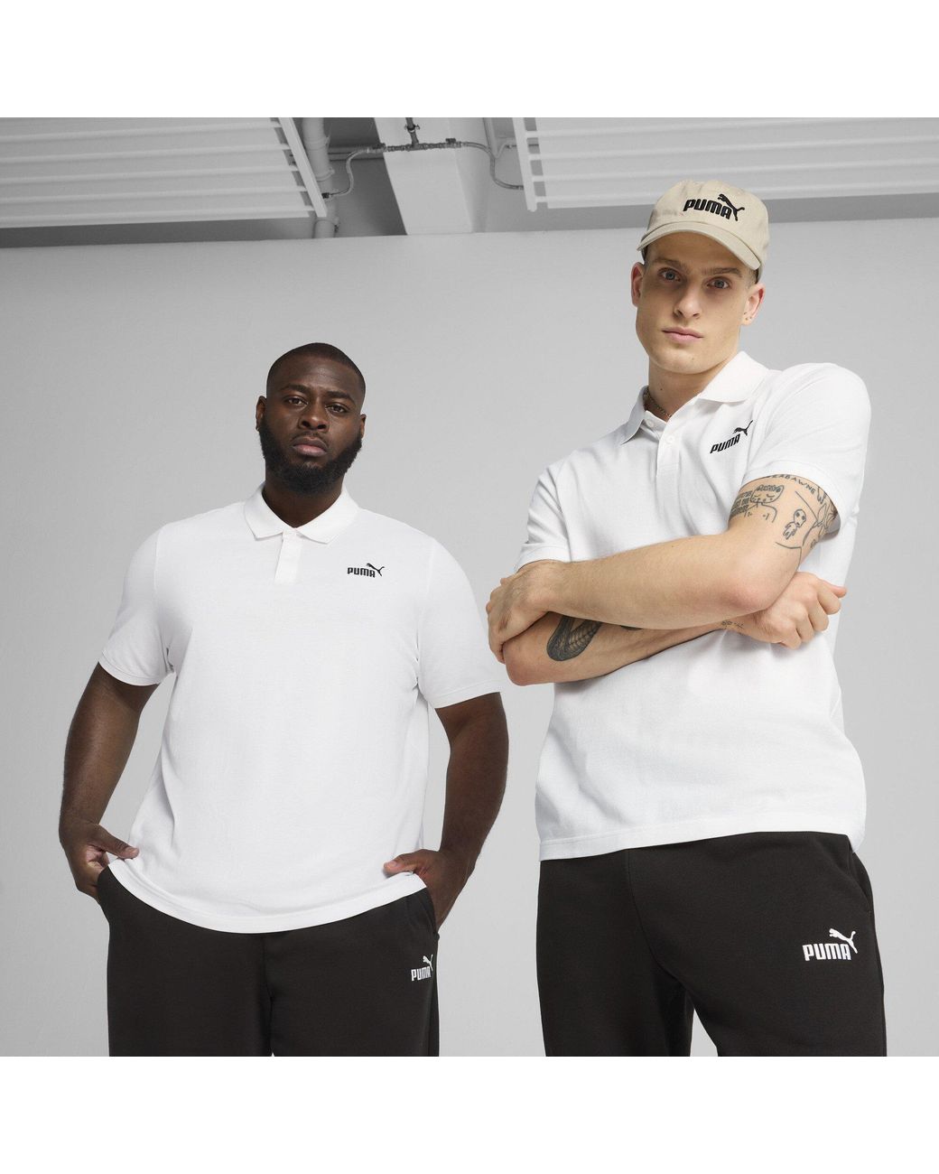 PUMA White No.1 Pique Short-Sleeve Polo Shirt for men