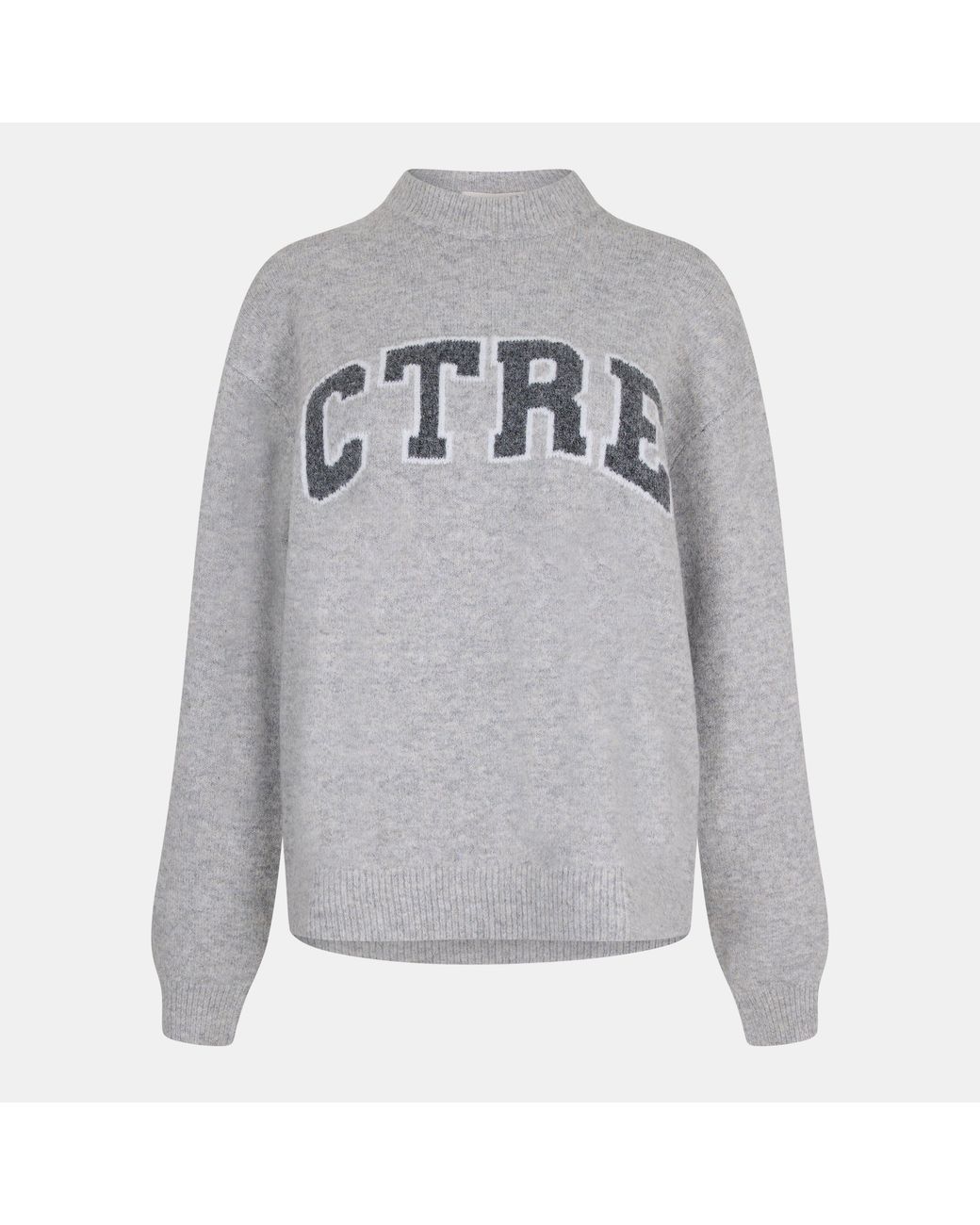 The Couture Club Gray Knitted Sweatshirt