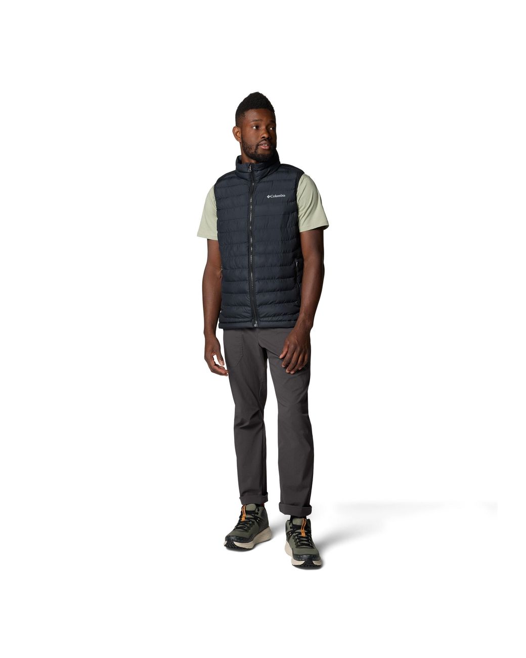 Columbia Black Powder Lite Water-Resistant Thermal-Reflective Sleeveless Gilet for men
