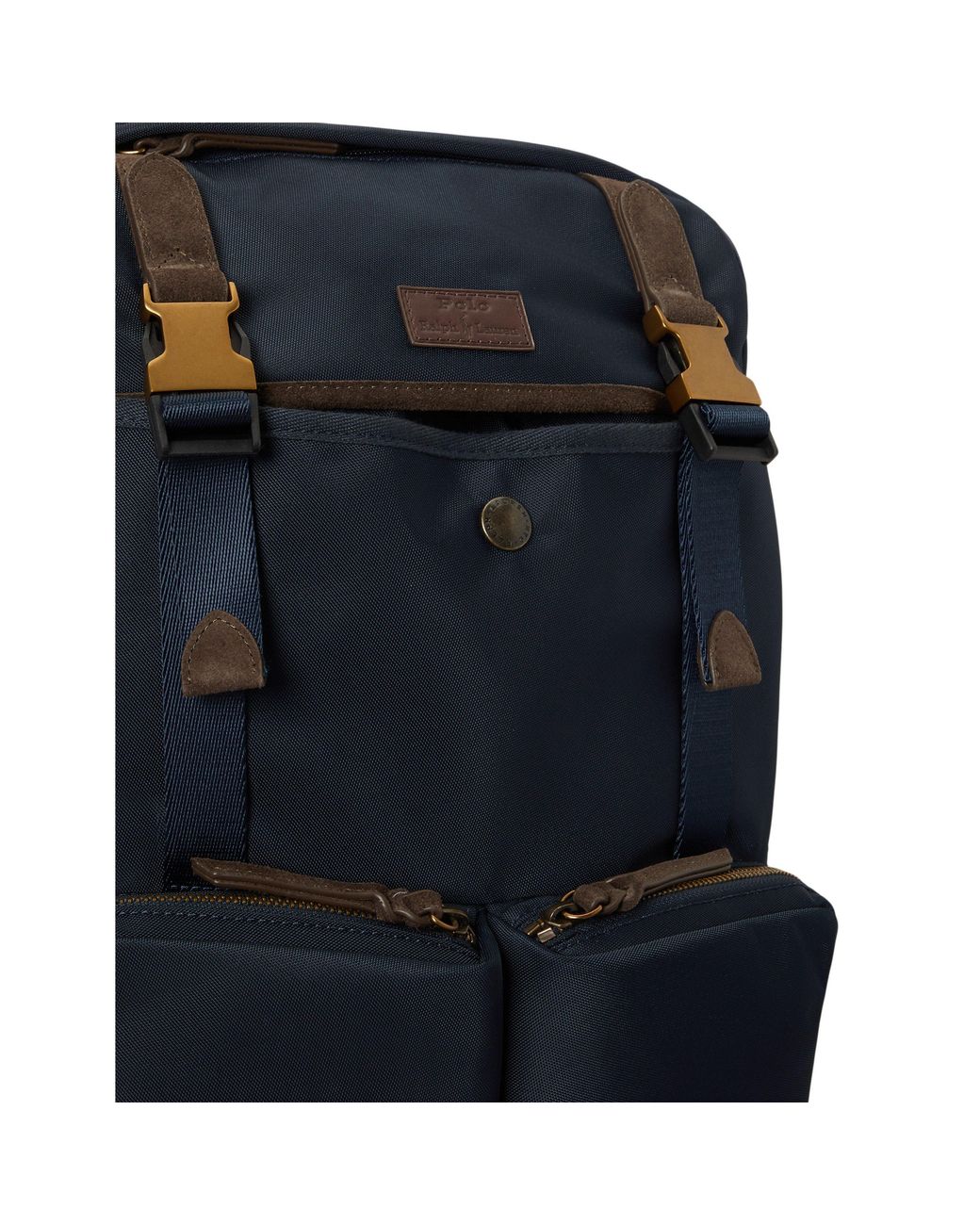 Polo Ralph Lauren Blue Suede Trim Large Backpack for men