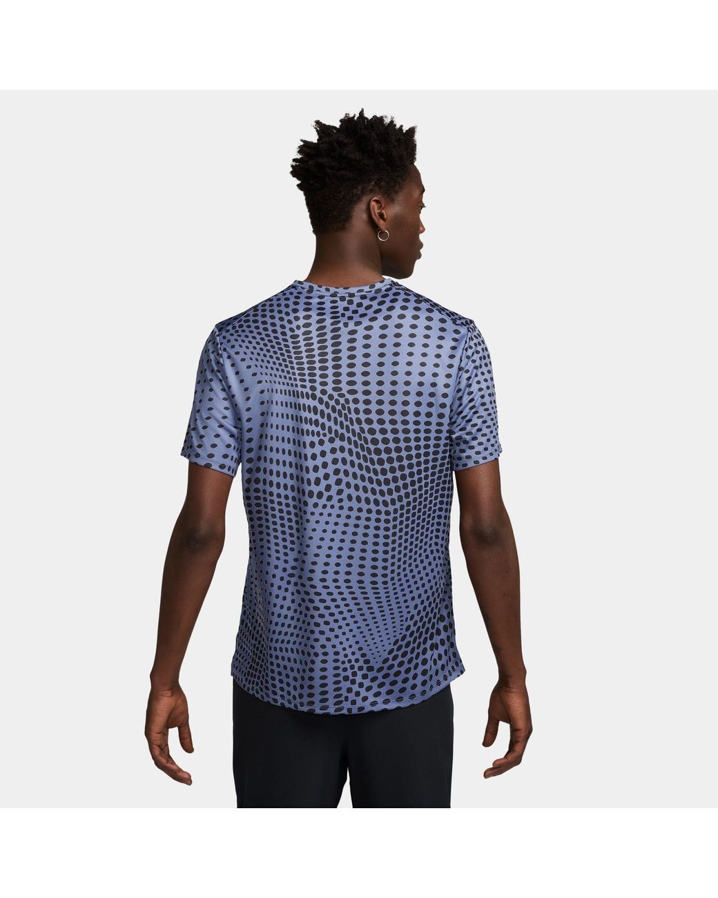 Nike Blue Short Sleeve Performance Running Top for men