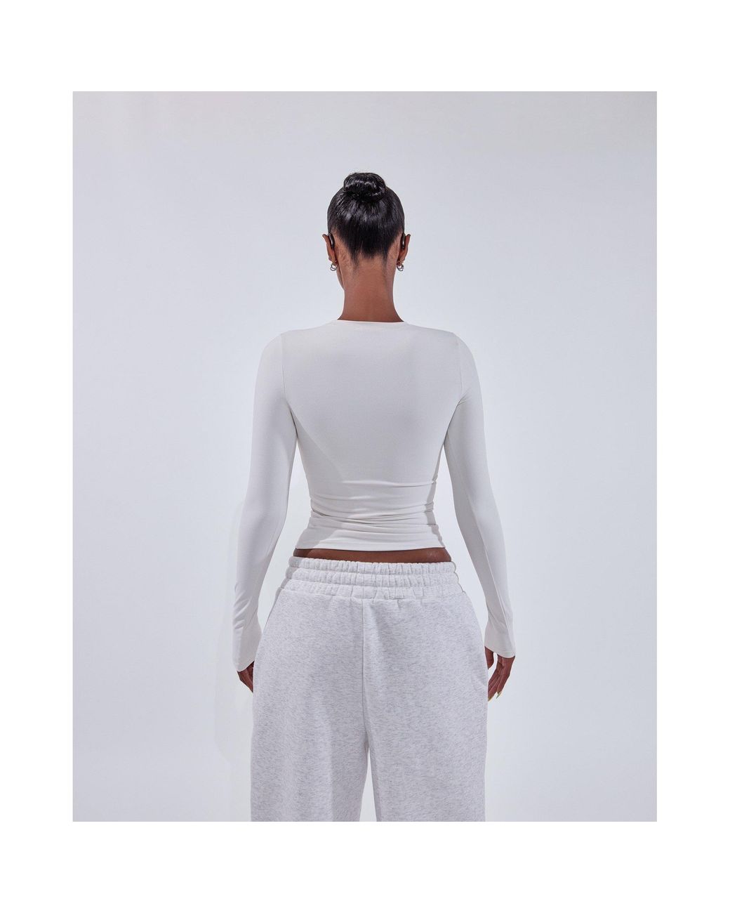 Mars the Label White Sculpt Long Sleeve Tee