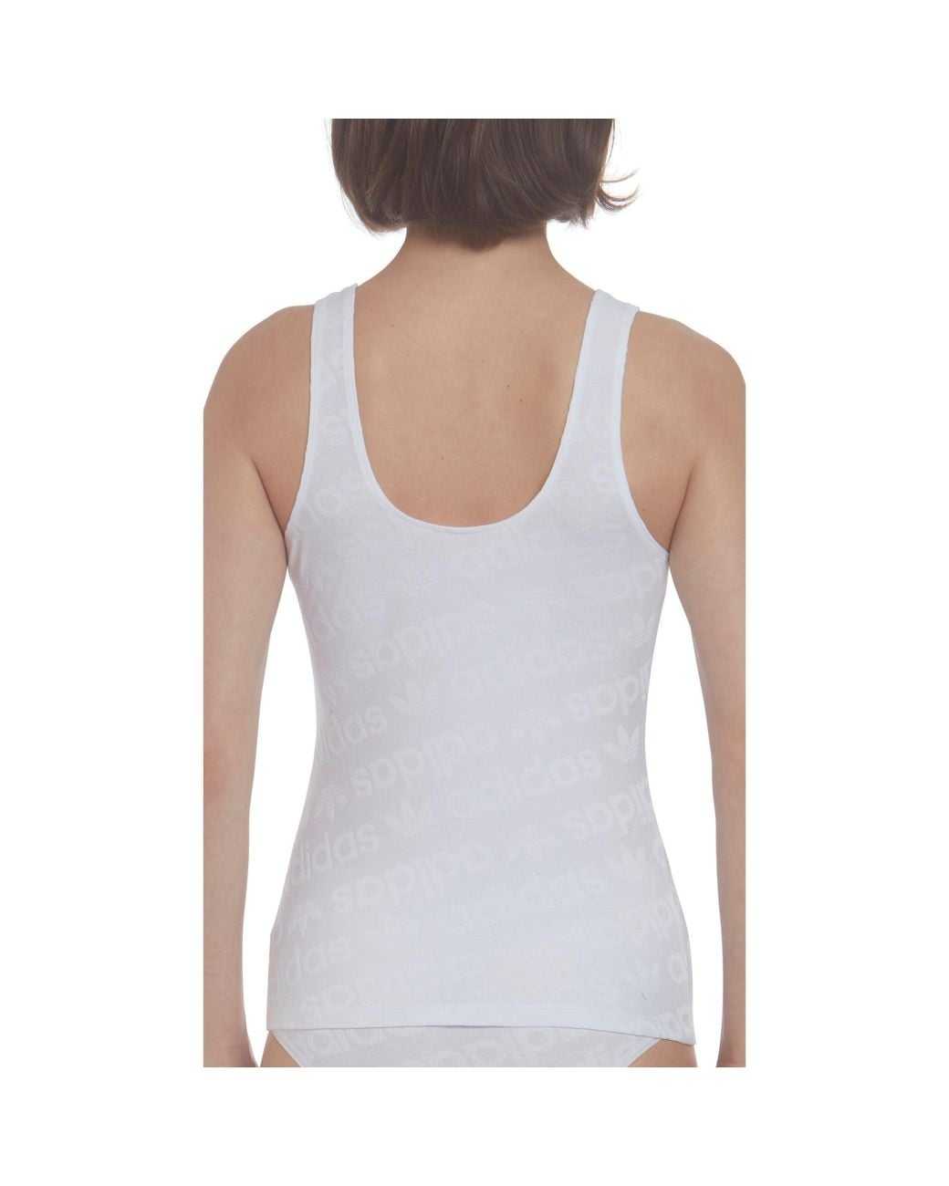 Adidas Originals White Originals All-Over Logo Vest